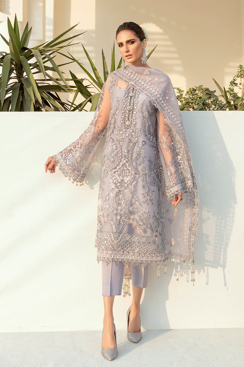 Baroque Exclusive Formal Embroidered Net Unstitched 3Pc UF-74
