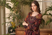 Feathers Digital Printed Dhanak Unstitched 3Pc Suit BREEZE-FT318