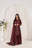 Feathers Frilly Flowers Unstitched Digital Printed Lawn 3Pc Suit BRILLEX-FT714