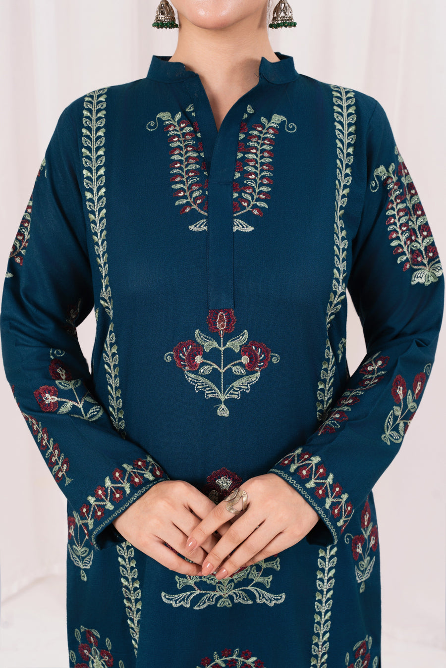 Feathers Fully Embroidered Dhanak Unstitched 3Pc Suit BRIVANE-FT553