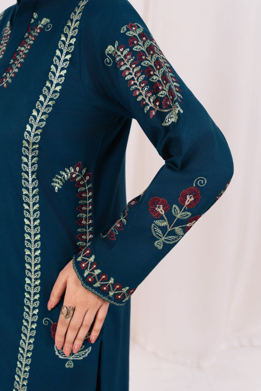 Feathers Fully Embroidered Dhanak Unstitched 3Pc Suit BRIVANE-FT553