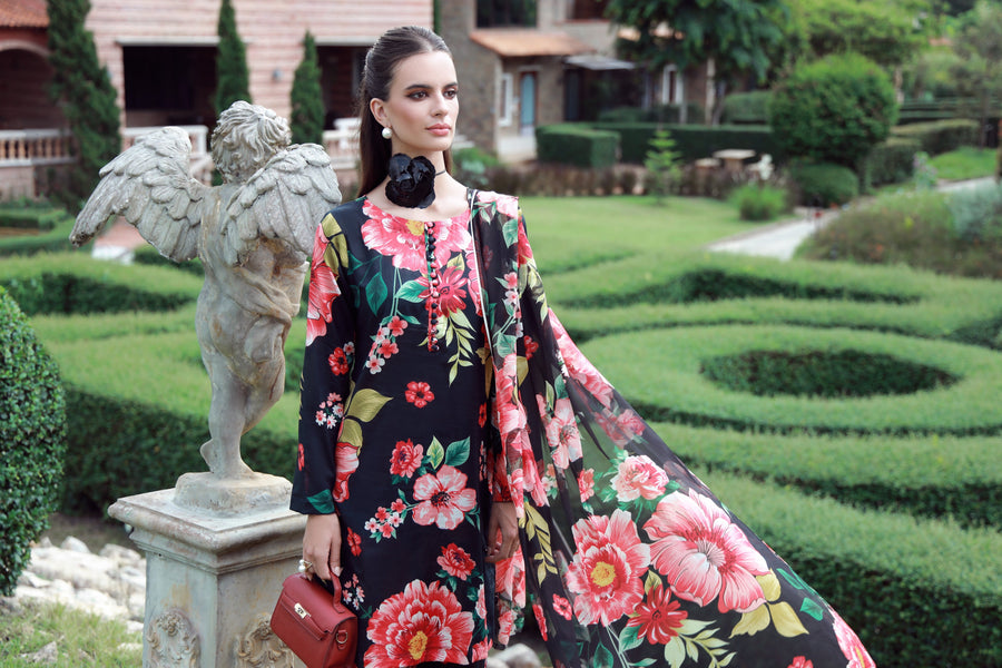 Feathers Premium Printed Lawn Unstitched 3Pc Suit BRYNEL-FT533