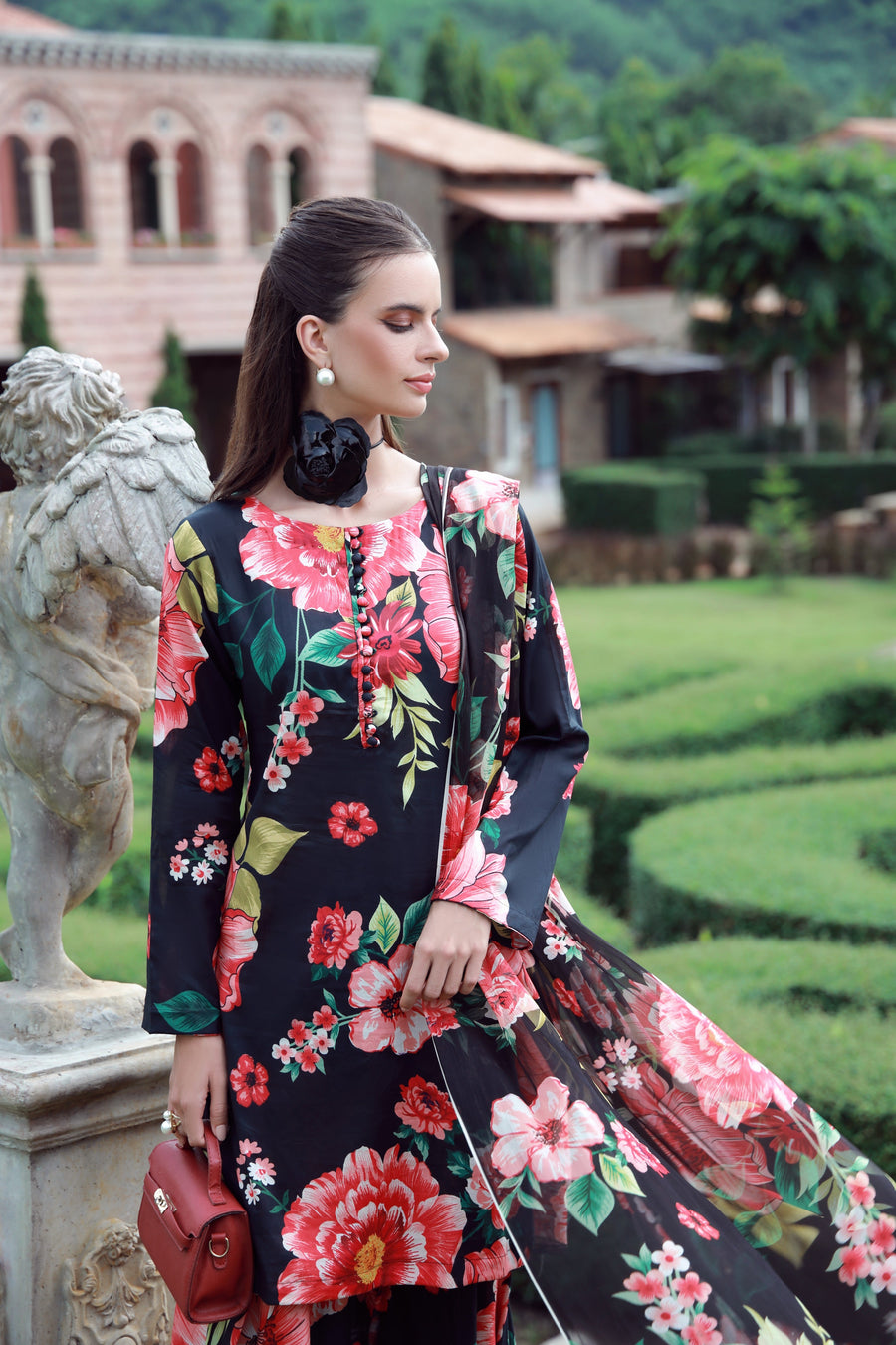 Feathers Premium Printed Lawn Unstitched 3Pc Suit BRYNEL-FT533