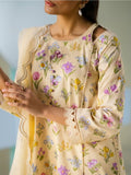 Faiza Faisal FNF Prints Unstitched Embroidered Lawn 3Pc Suit - BUTTERCUP BLOOM
