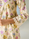 Faiza Faisal FNF Prints Unstitched Embroidered Lawn 3Pc Suit - BUTTERCUP BLOOM