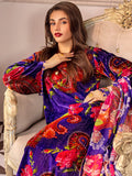 Gul Ahmed Winter Embroidered Velvet Unstitched 3Pc Suit BVL-42004