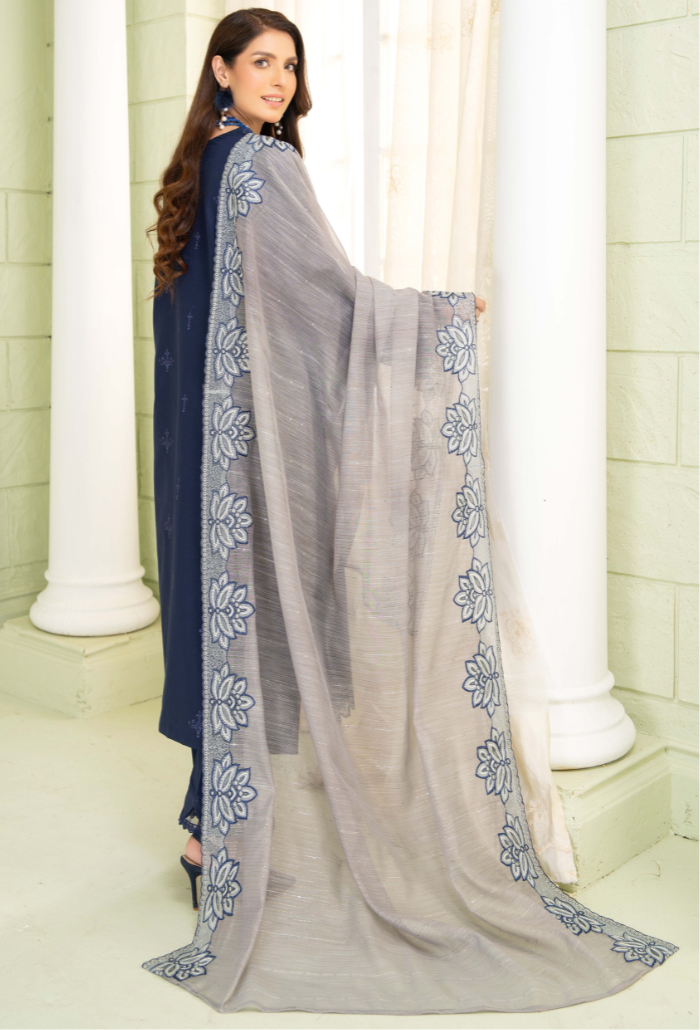 Baad e Baharan by Humdum Embroidered Lawn Unstitched 3Pc Suit D-03