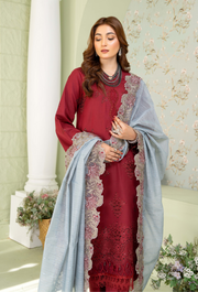Baad e Baharan by Humdum Embroidered Lawn Unstitched 3Pc Suit D-08