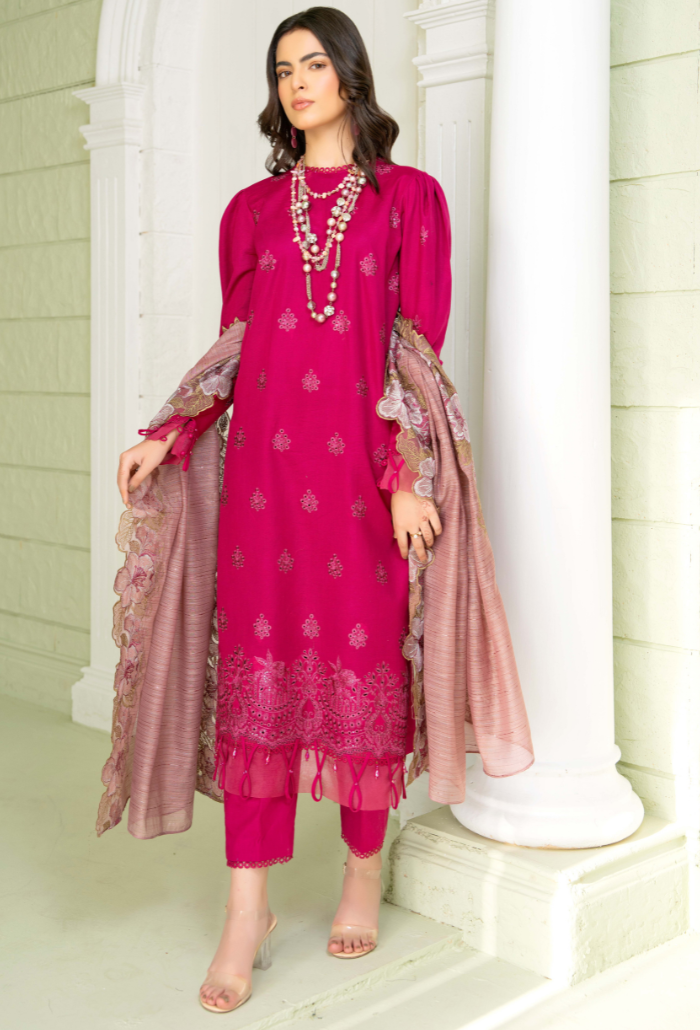 Baad e Baharan by Humdum Embroidered Lawn Unstitched 3Pc Suit D-10