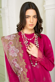 Baad e Baharan by Humdum Embroidered Lawn Unstitched 3Pc Suit D-10