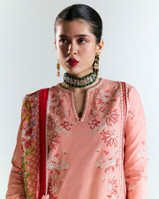 Jugnu by Hussain Rehar Unstitched Embroidered Lawn 3Pc Suit - Bahar