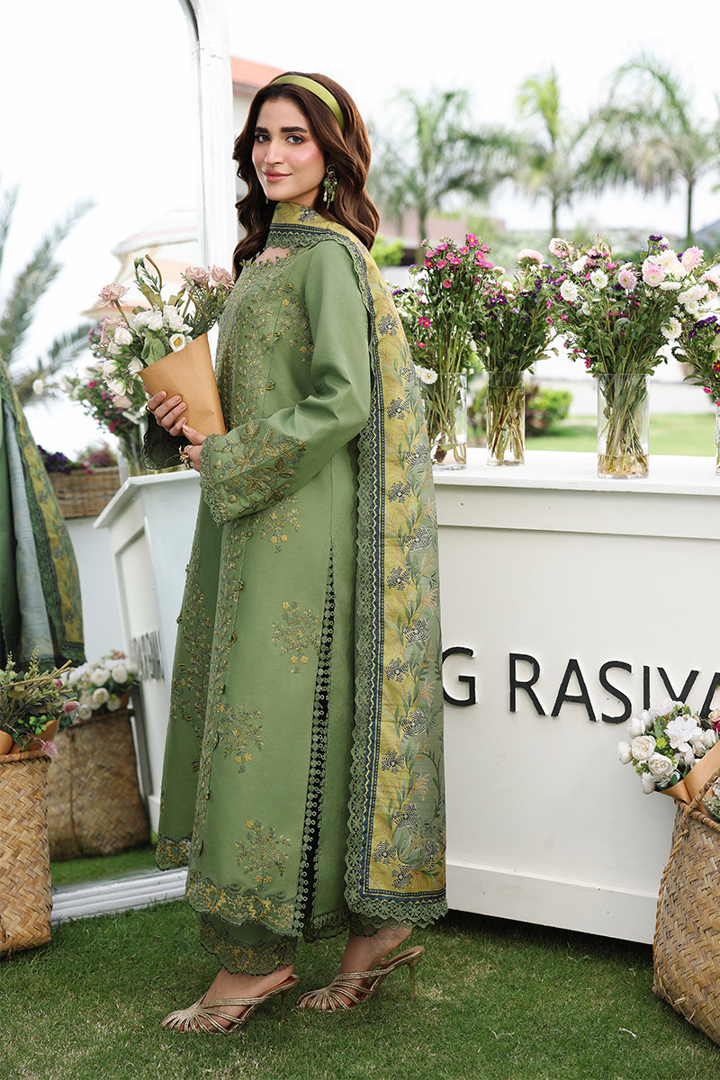 Rang Rasiya Florence Festive Embroidered Lawn Unstitched 3Pc Suit - BAHAR