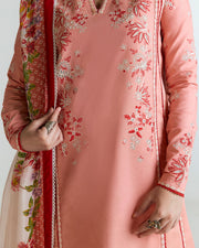 Jugnu by Hussain Rehar Unstitched Embroidered Lawn 3Pc Suit - Bahar