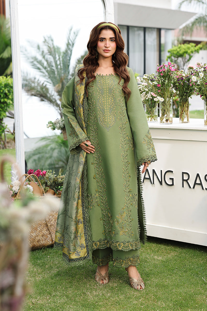 Rang Rasiya Florence Festive Embroidered Lawn Unstitched 3Pc Suit - BAHAR