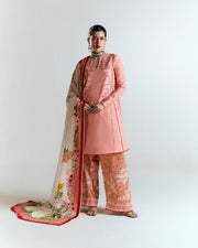 Jugnu by Hussain Rehar Unstitched Embroidered Lawn 3Pc Suit - Bahar