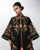 Jugnu Lahore The Reserved View Embroidered Cotton Unstitched 3Pc Suit - Bahri