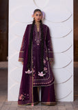 Hussain Rehar ZAN Unstitched Embroidered Lawn 3Pc Suit - Banafsh