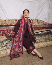 Jugnu Lahore Womenswear Embroidered Karandi Unstitched 3Pc Suit - BARI
