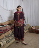 Jugnu Lahore Womenswear Embroidered Karandi Unstitched 3Pc Suit - BARI