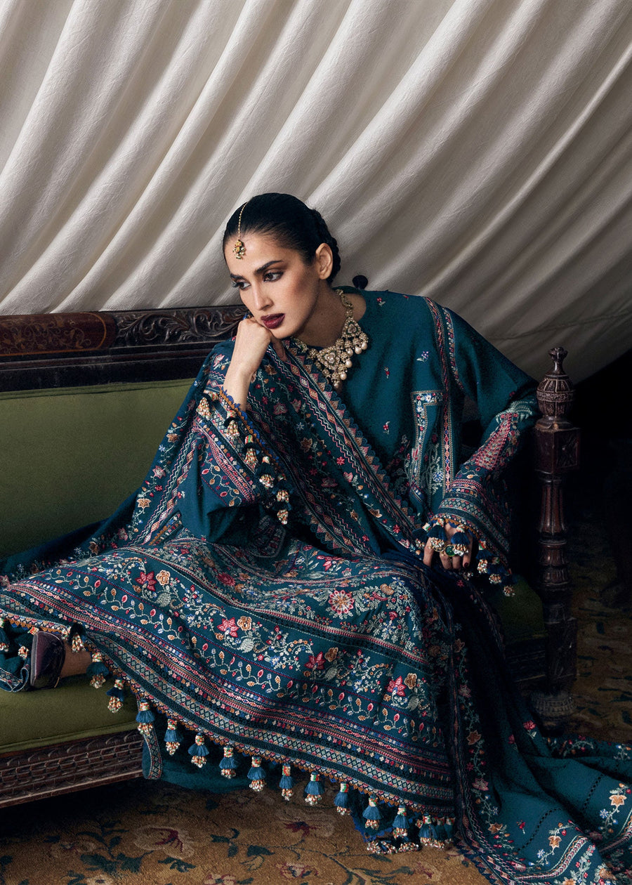 Hussain Rehar Kot Radha Kishan Unstitched Karandi 3Pc Suit - Barkha