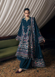 Hussain Rehar Kot Radha Kishan Unstitched Karandi 3Pc Suit - Barkha
