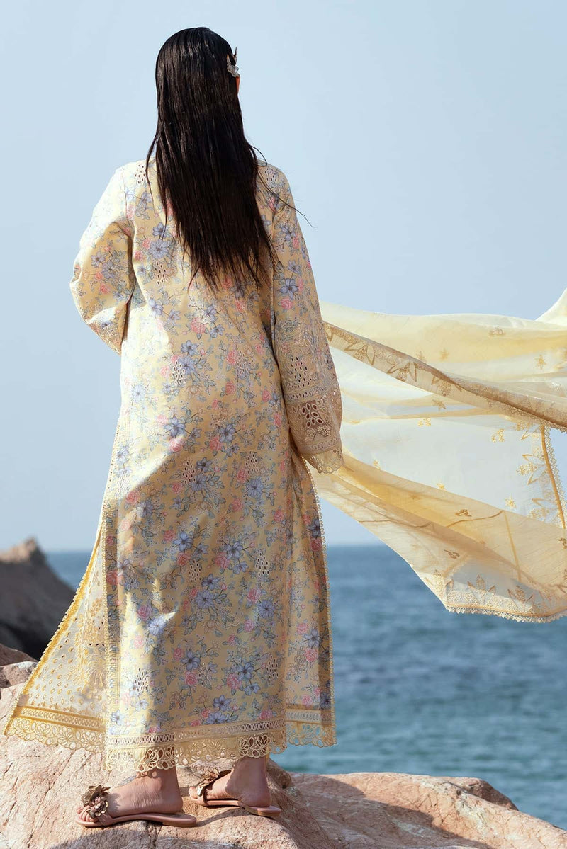 Afrozeh Summer Together Embroidered Lawn Unstitched 3Pc Suit - BAROQUE