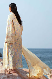 Afrozeh Summer Together Embroidered Lawn Unstitched 3Pc Suit - BAROQUE