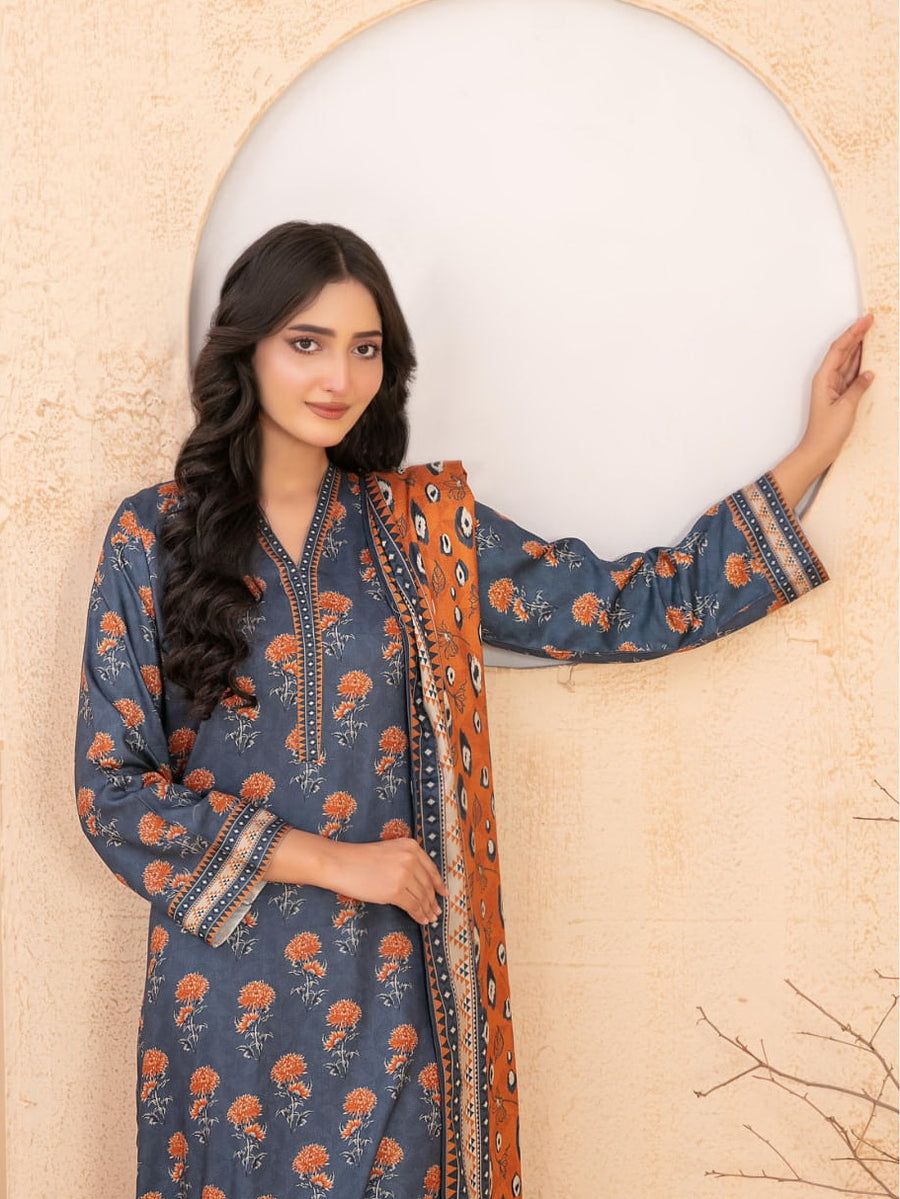 Baseera by Tawakkal Fabrics Printed Staple Unstitched 3Pc Suit D-5337