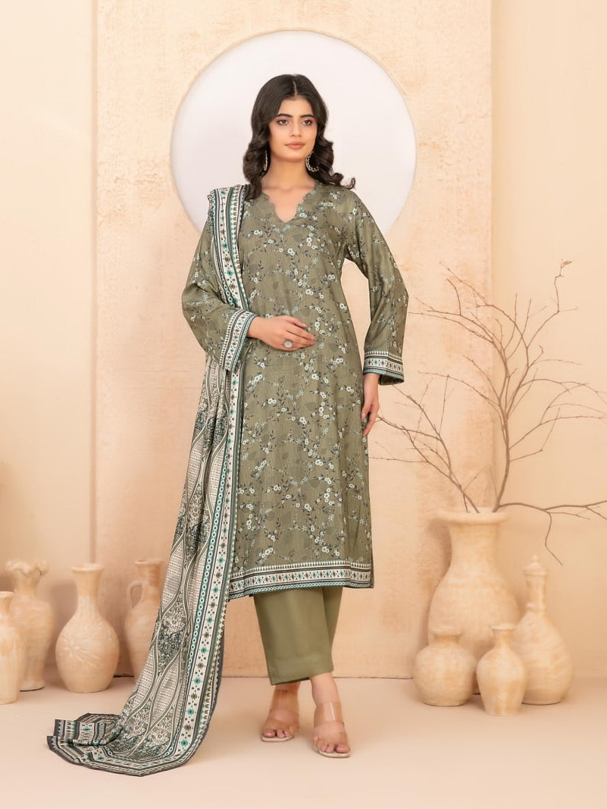 Baseera by Tawakkal Fabrics Printed Staple Unstitched 3Pc Suit D-5338