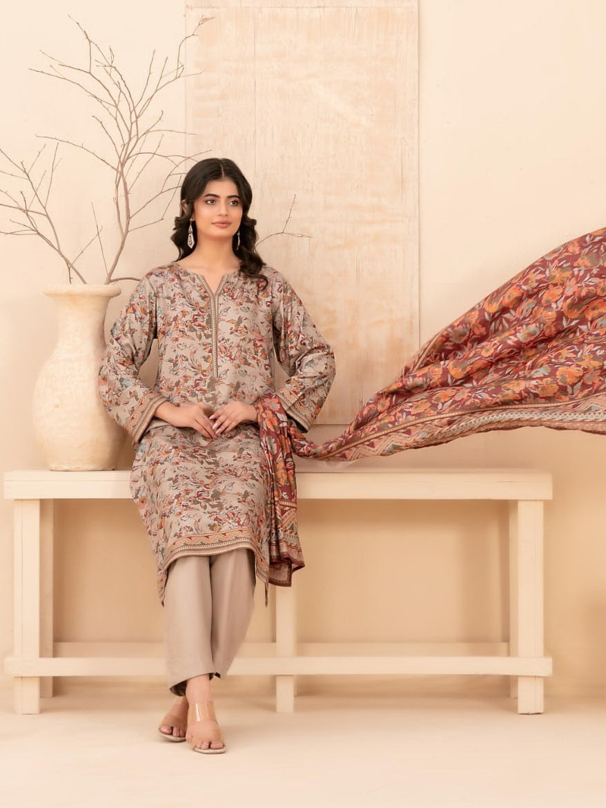 Baseera by Tawakkal Fabrics Printed Staple Unstitched 3Pc Suit D-5339