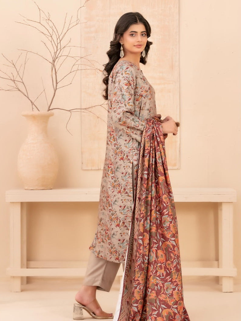 Baseera by Tawakkal Fabrics Printed Staple Unstitched 3Pc Suit D-5339