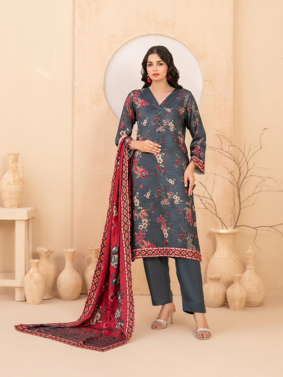 Baseera by Tawakkal Fabrics Printed Staple Unstitched 3Pc Suit D-5340