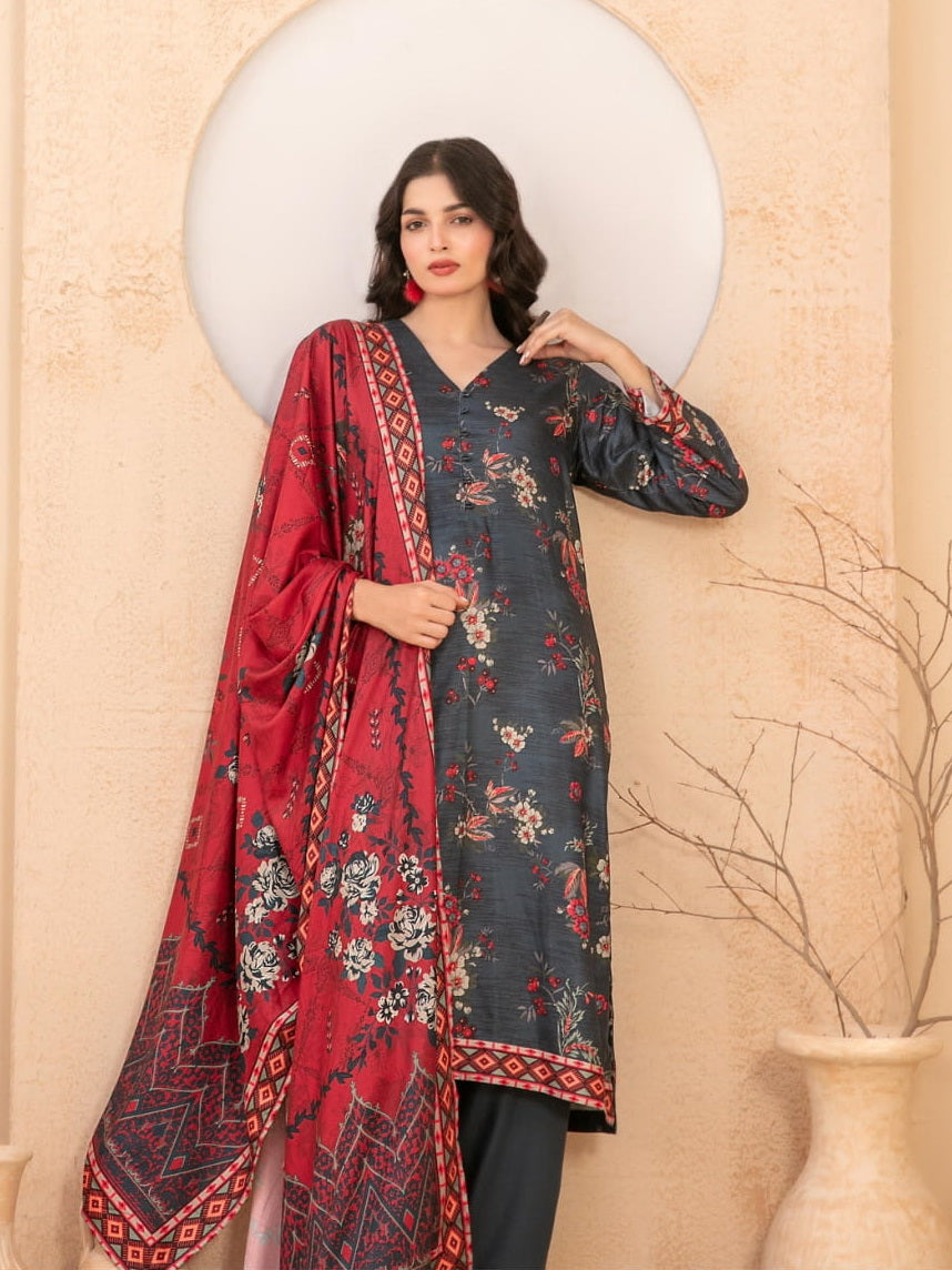 Baseera by Tawakkal Fabrics Printed Staple Unstitched 3Pc Suit D-5340