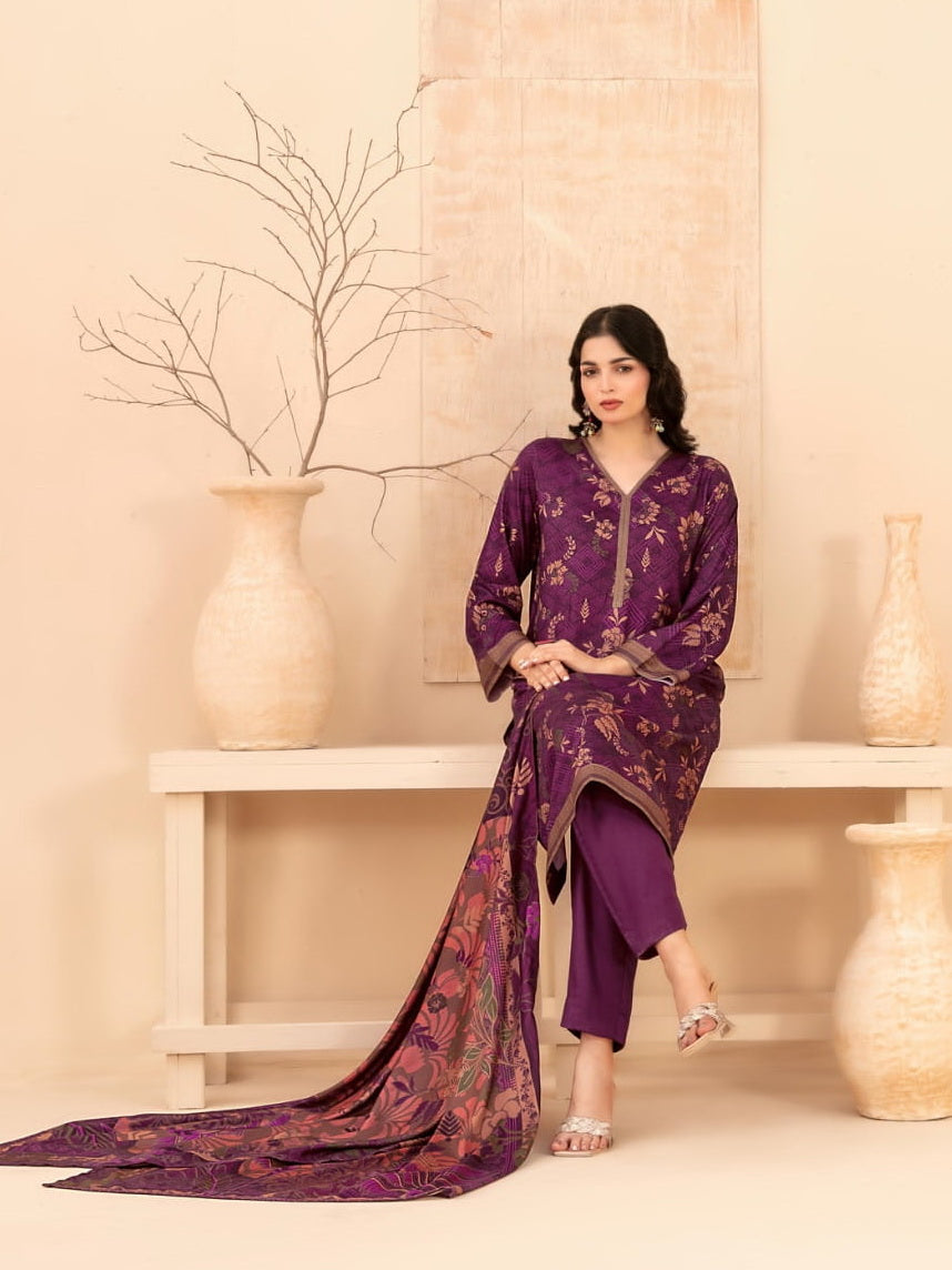 Baseera by Tawakkal Fabrics Printed Staple Unstitched 3Pc Suit D-5341