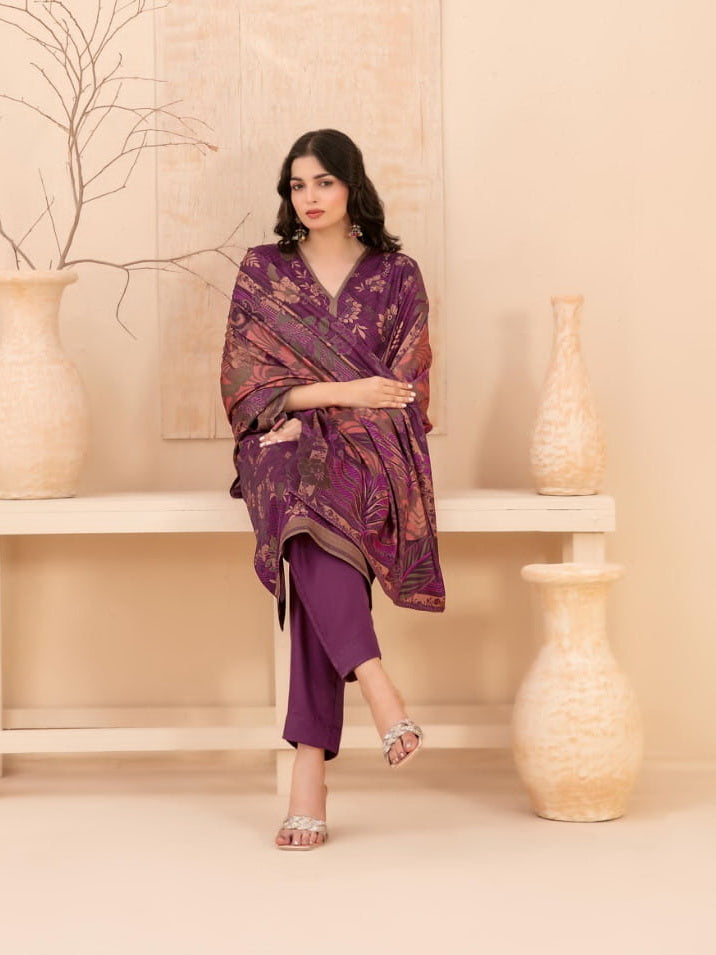 Baseera by Tawakkal Fabrics Printed Staple Unstitched 3Pc Suit D-5341