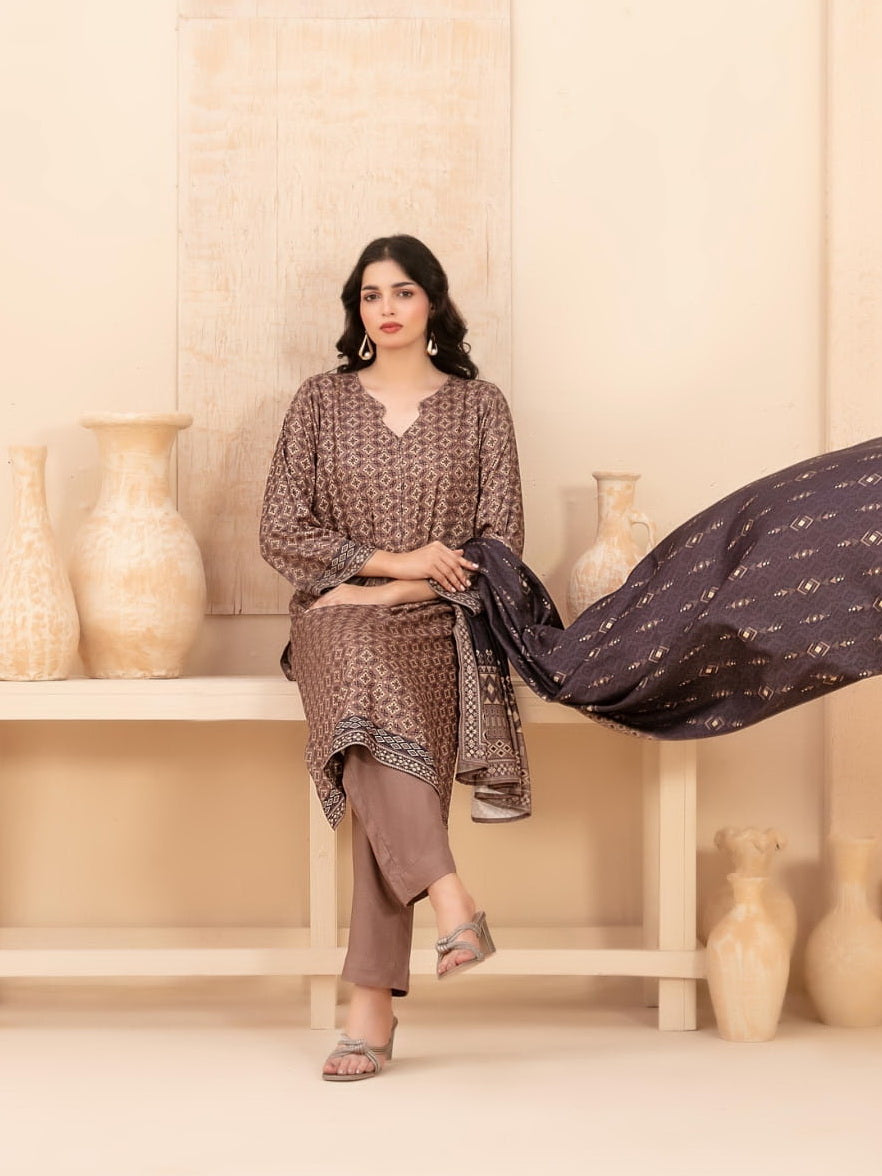Baseera by Tawakkal Fabrics Printed Staple Unstitched 3Pc Suit D-5343
