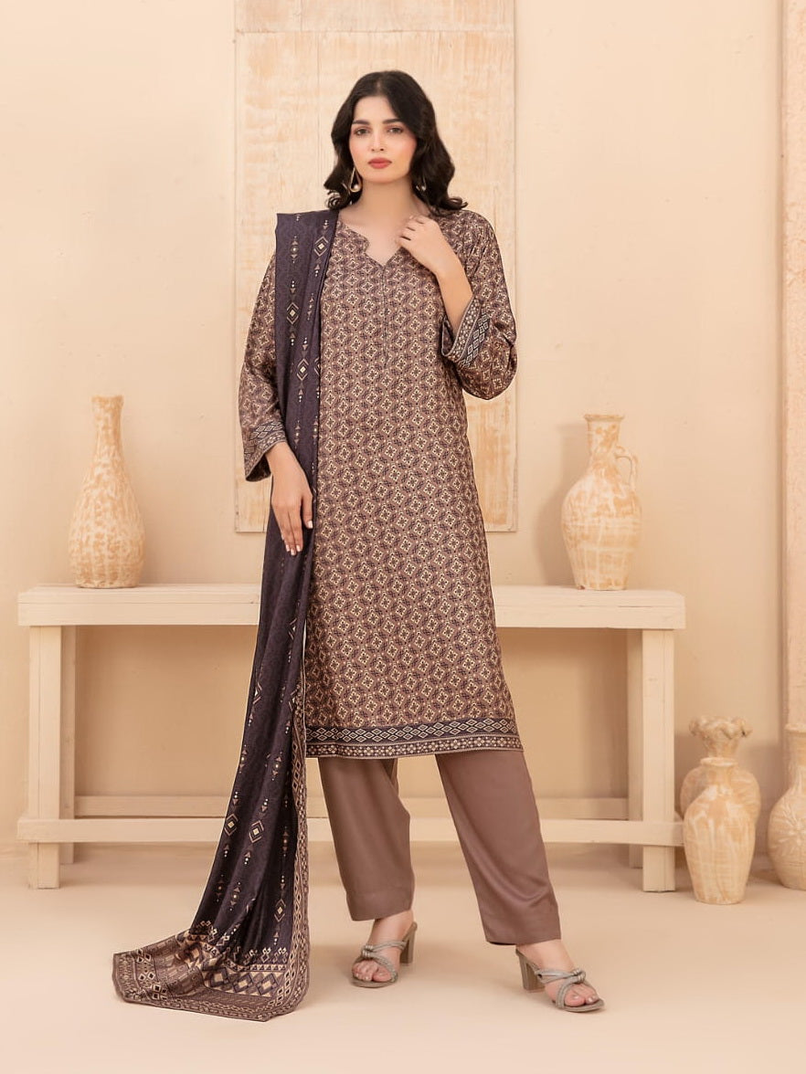 Baseera by Tawakkal Fabrics Printed Staple Unstitched 3Pc Suit D-5343