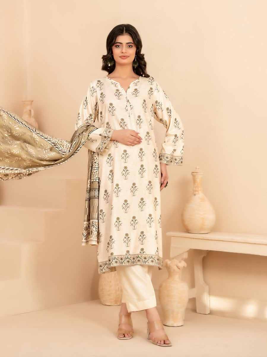 Baseera by Tawakkal Fabrics Printed Staple Unstitched 3Pc Suit D-5344