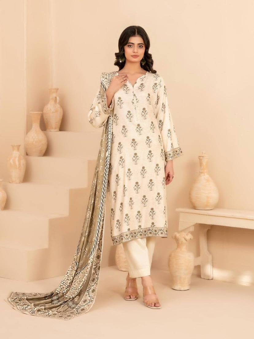 Baseera by Tawakkal Fabrics Printed Staple Unstitched 3Pc Suit D-5344