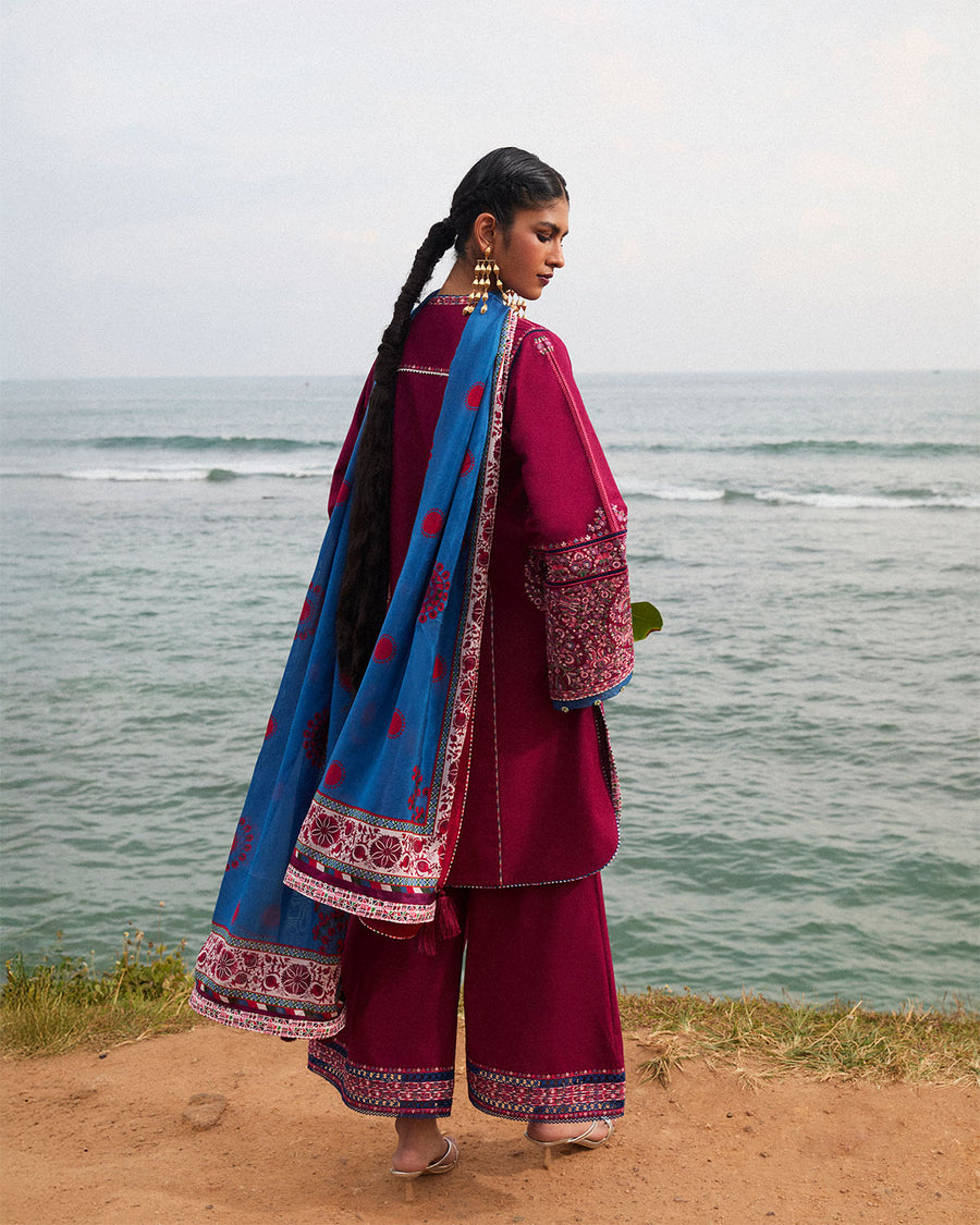 Jugnu by Hussain Rehar Embroidered Lawn Unstitched 3Pc Suit D-05 BEAS