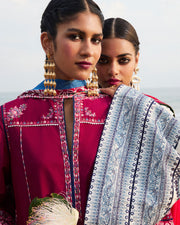 Jugnu by Hussain Rehar Embroidered Lawn Unstitched 3Pc Suit D-05 BEAS