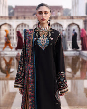 Jugnu Lahore Womenswear Embroidered Khaddar Unstitched 3Pc Suit - BEJUL