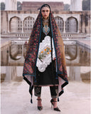 Jugnu Lahore Womenswear Embroidered Khaddar Unstitched 3Pc Suit - BEJUL