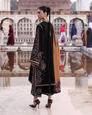 Jugnu Lahore Womenswear Embroidered Khaddar Unstitched 3Pc Suit - BEJUL