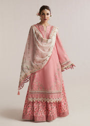 Hussain Rehar Embroidered Luxury Lawn Unstitched 3Pc Suit D-09 BELLA