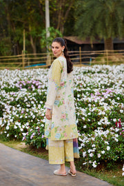Farasha Summer Co Ords Printed Lawn Unstitched 3Pc Suit - Belle Aura