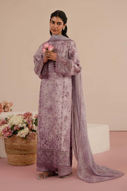 Afrozeh Floral Charm Embroidered Lawn Unstitched 3Pc Suit AL-25-V5-10 Bellerose