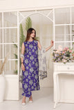 Feathers Premium Whisper of Elan Unstitched Lawn 3Pc Suit Berry Bliss-FT665