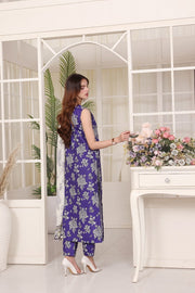 Feathers Premium Whisper of Elan Unstitched Lawn 3Pc Suit Berry Bliss-FT665