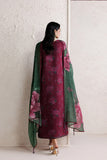 Farasha Fiorella Embroidered Chiffon Unstitched 3Pc Suit - Berry Empire
